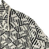 プラダ PRADA 総柄ニットシャツカーディガン P25I32 ホワイト ウール メンズ カーディガン