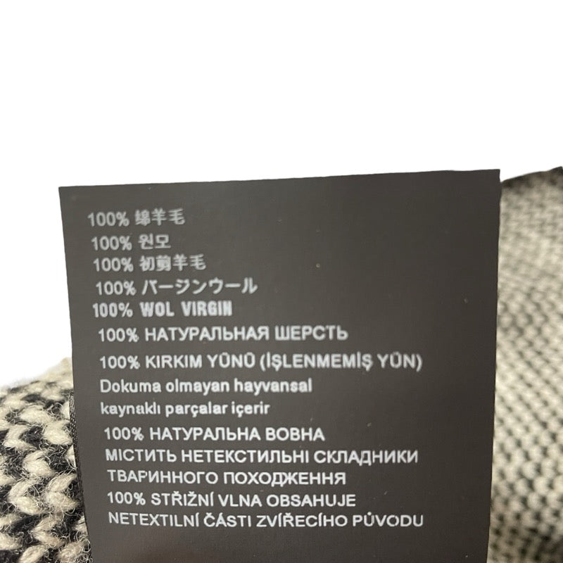 プラダ PRADA 総柄ニットシャツカーディガン P25I32 ホワイト ウール メンズ カーディガン