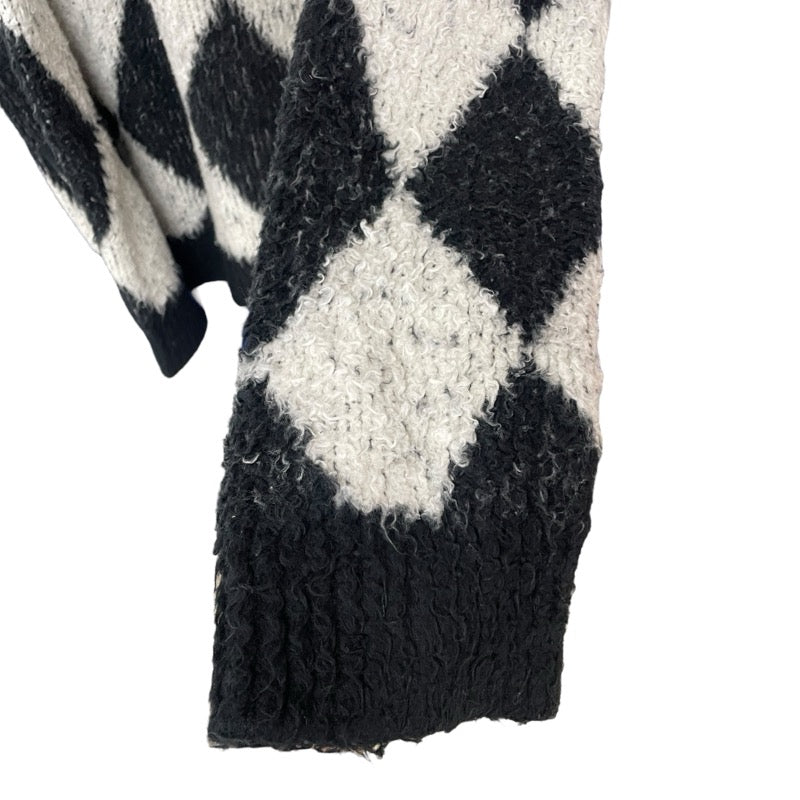 セリーヌ CELINE サーフスタイルモヘアニットセーター 2AF46974AT ブラック/ホワイト モヘア メンズ セーター