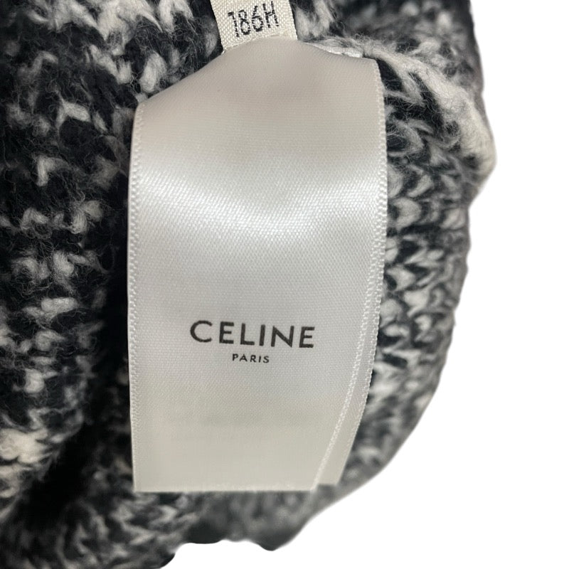 セリーヌ CELINE サーフスタイルモヘアニットセーター 2AF46974AT ブラック/ホワイト モヘア メンズ セーター