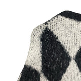 セリーヌ CELINE サーフスタイルモヘアニットセーター 2AF46974AT ブラック/ホワイト モヘア メンズ セーター