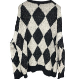 セリーヌ CELINE サーフスタイルモヘアニットセーター 2AF46974AT ブラック/ホワイト モヘア メンズ セーター