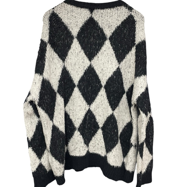 セリーヌ CELINE サーフスタイルモヘアニットセーター 2AF46974AT ブラック/ホワイト モヘア メンズ セーター