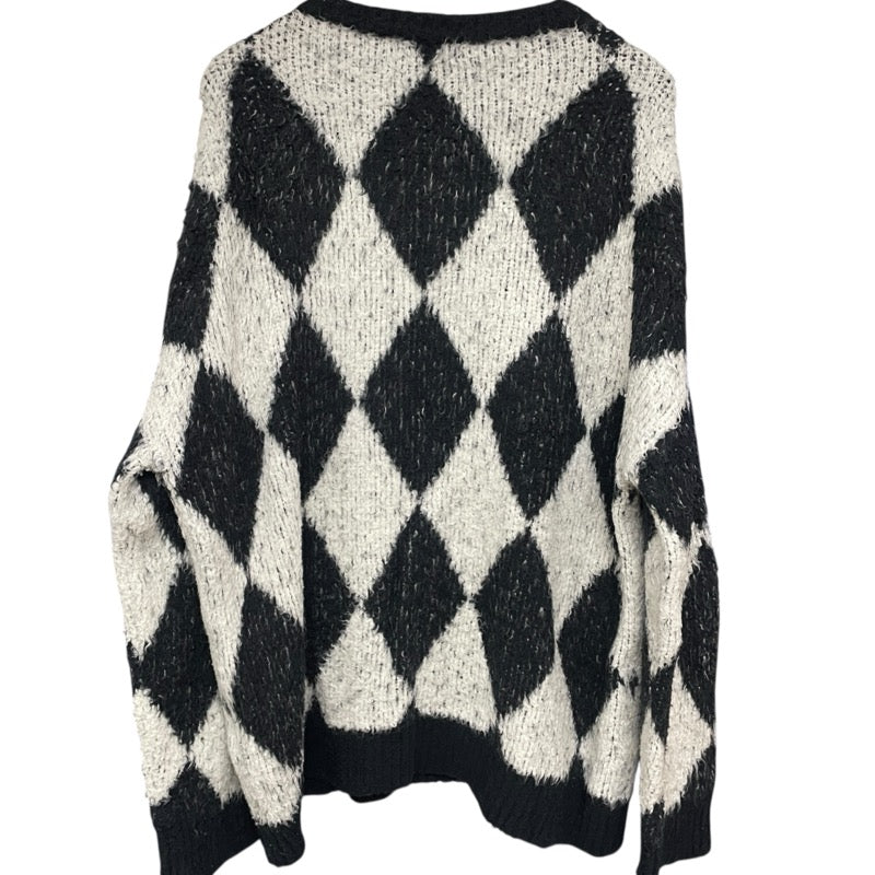 セリーヌ CELINE サーフスタイルモヘアニットセーター 2AF46974AT ブラック/ホワイト モヘア メンズ セーター