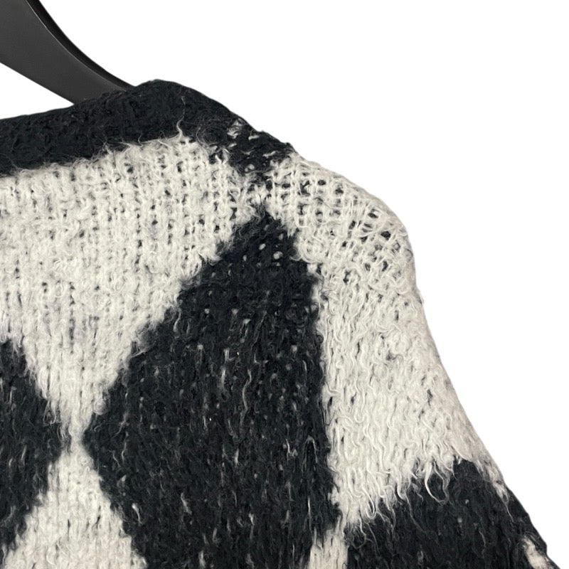 セリーヌ CELINE サーフスタイルモヘアニットセーター 2AF46974AT ブラック/ホワイト モヘア メンズ セーター