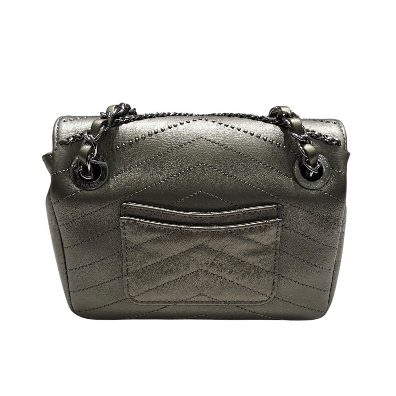 シャネル CHANEL ミニチェーンショルダー シルバー/SV金具 カーフ レディース ショルダーバッグ