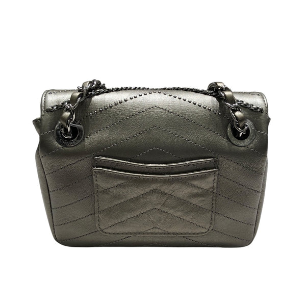 シャネル CHANEL ミニチェーンショルダー シルバー/SV金具 カーフ レディース ショルダーバッグ