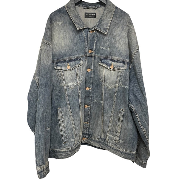 バレンシアガ BALENCIAGA ロゴデニムジャケット 745047 ブルー デニム メンズ デニムジャケット