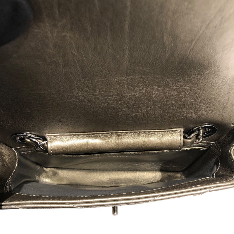 シャネル CHANEL ミニチェーンショルダー シルバー/SV金具 カーフ レディース ショルダーバッグ