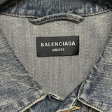 バレンシアガ BALENCIAGA ロゴデニムジャケット 745047 ブルー デニム メンズ デニムジャケット