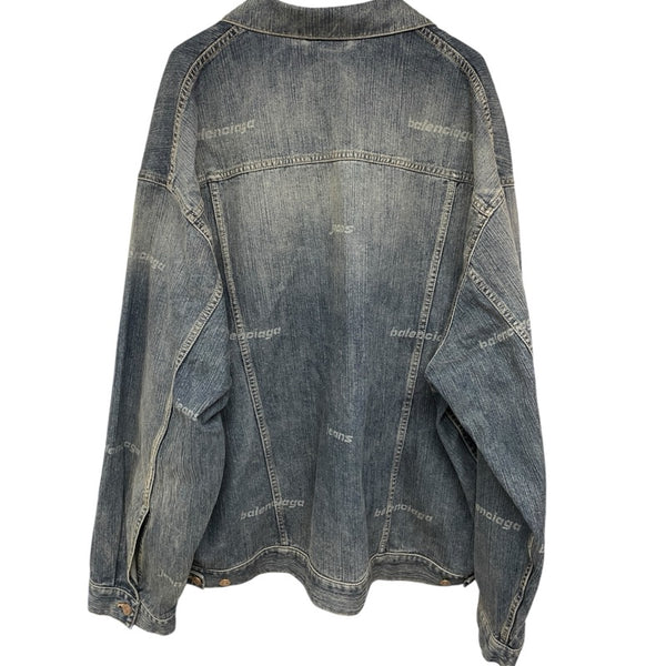 バレンシアガ BALENCIAGA ロゴデニムジャケット 745047 ブルー デニム メンズ デニムジャケット