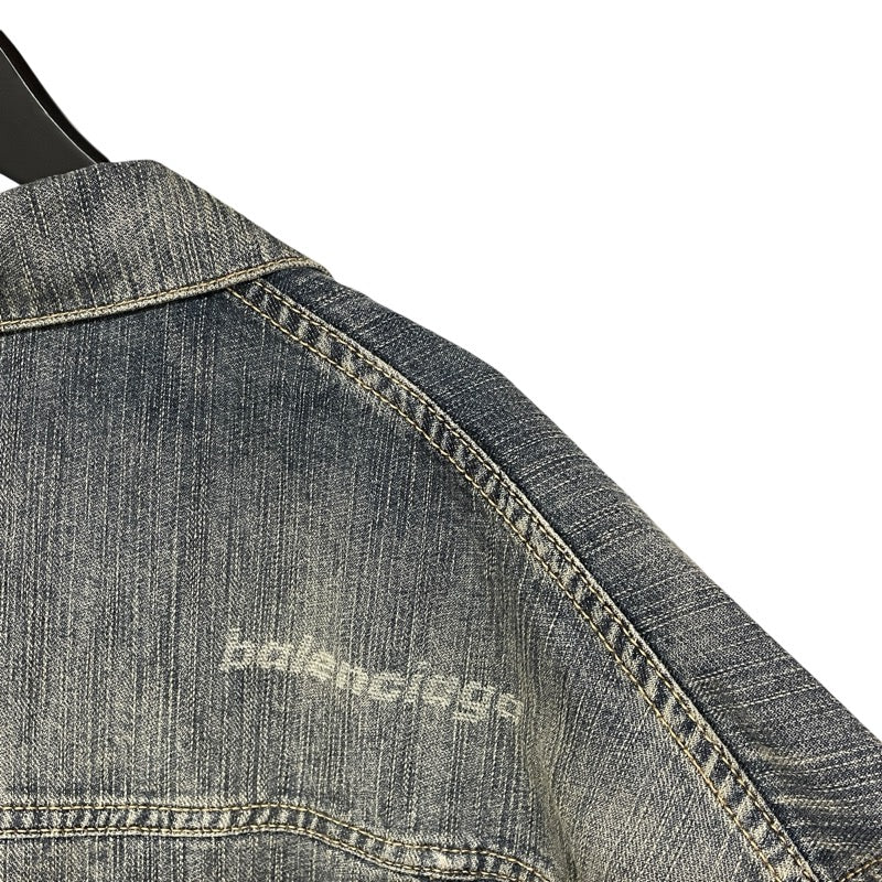 バレンシアガ BALENCIAGA ロゴデニムジャケット 745047 ブルー デニム メンズ デニムジャケット