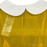 グッチ GUCCI ラウンドカラーシフォンワンピース 728125 イエロー シルク レディース ワンピース