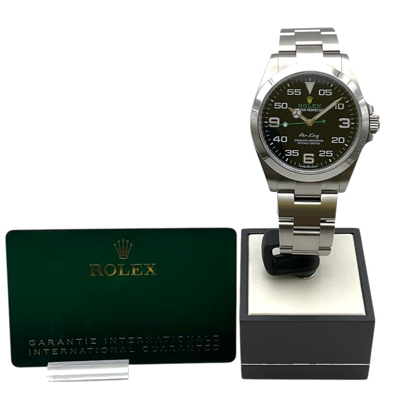 ロレックス ROLEX エアキング 126900 ブラック ステンレススチール メンズ 腕時計