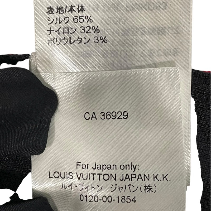 ルイ・ヴィトン LOUIS VUITTON モノグラム柄ノースリーブワンピース FMKD83 ブラック シルク レディース ワンピース