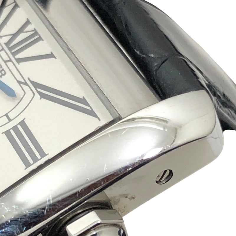 カルティエ Cartier ミニタンク ディヴァン W6300255 シルバー SS/革ベルト レディース 腕時計