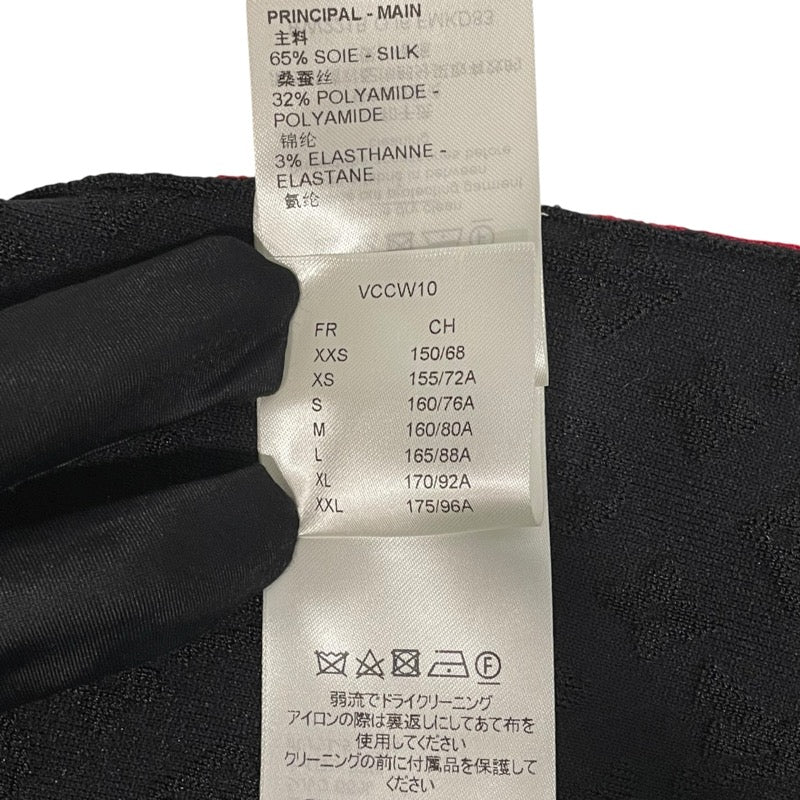 ルイ・ヴィトン LOUIS VUITTON モノグラム柄ノースリーブワンピース FMKD83 ブラック シルク レディース ワンピース