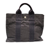 エルメス HERMES エールライントート グレー ナイロンキャンバス ユニセックス ハンドバッグ