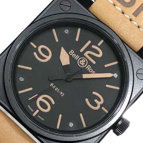 ベル＆ロス Bell & Ross BR01-92　ヘリテージ BR01-92 ブラック SS メンズ 腕時計