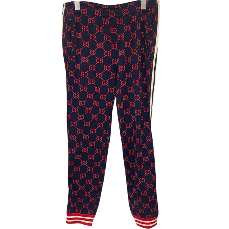 グッチ GUCCI GGジャガードトラックパンツ 496920 ネイビー コットン メンズ パンツ