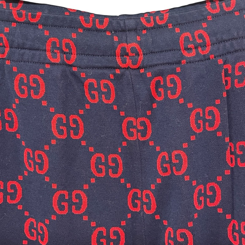 グッチ GUCCI GGジャガードトラックパンツ 496920 ネイビー コットン メンズ パンツ