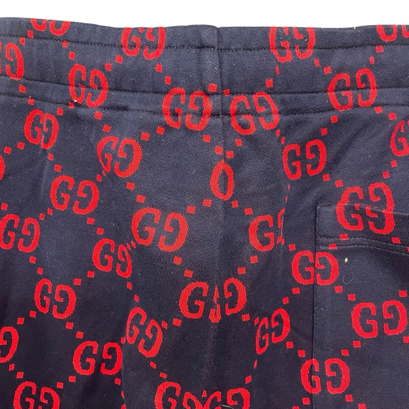 グッチ GUCCI GGジャガードトラックパンツ 496920 ネイビー コットン メンズ パンツ