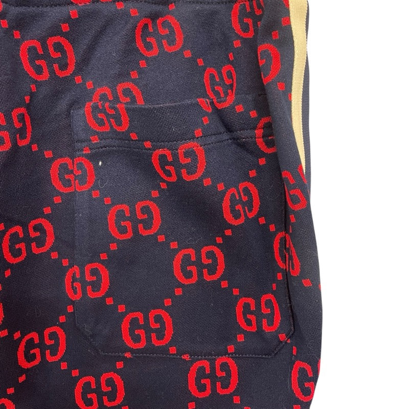 グッチ GUCCI GGジャガードトラックパンツ 496920 ネイビー コットン メンズ パンツ
