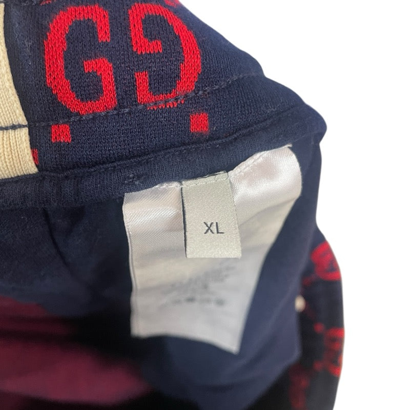 グッチ GUCCI GGジャガードトラックパンツ 496920 ネイビー コットン メンズ パンツ