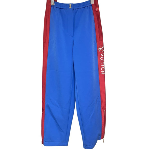 ルイ・ヴィトン LOUIS VUITTON サイドロゴワイドパンツ FLPX43 ブルー ポリアミド メンズ パンツ