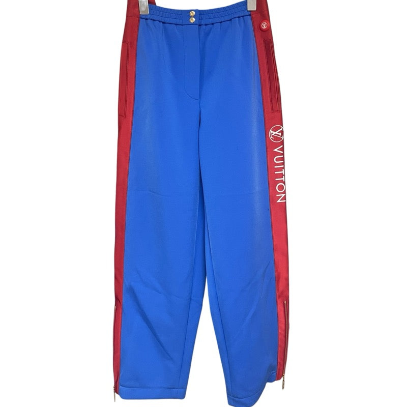 ルイ・ヴィトン LOUIS VUITTON サイドロゴワイドパンツ FLPX43 ブルー ポリアミド メンズ パンツ