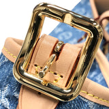 ルイ・ヴィトン LOUIS VUITTON キャリーオールNM MM M46855 ブルー モノグラムデニム レディース ショルダーバッグ