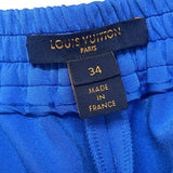ルイ・ヴィトン LOUIS VUITTON サイドロゴワイドパンツ FLPX43 ブルー ポリアミド メンズ パンツ