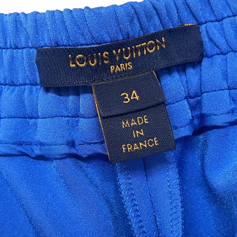 ルイ・ヴィトン LOUIS VUITTON サイドロゴワイドパンツ FLPX43 ブルー ポリアミド メンズ パンツ