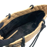 シャネル CHANEL カンボンライン トートラージ A25169 ベージュ、ブラック ラムスキン レディース ハンドバッグ