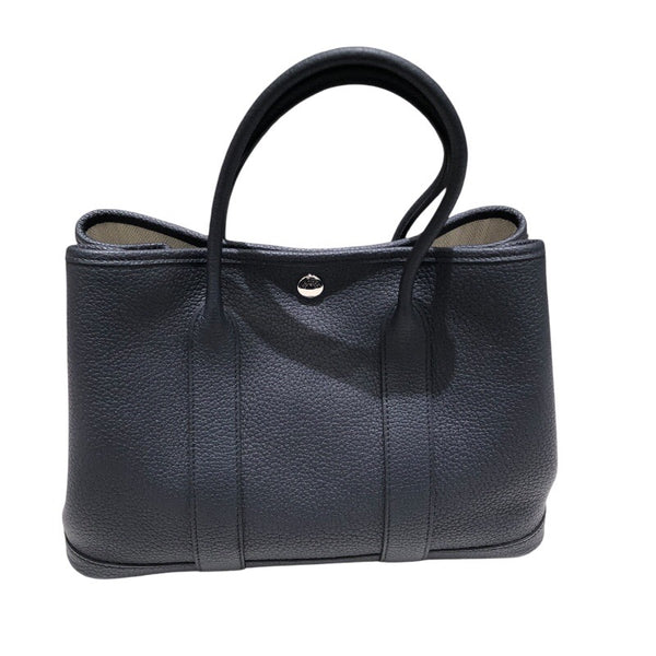 エルメス HERMES ガーデンパーティTPM U刻 ブルーインディゴ　SV金具 ネゴンダ レディース ハンドバッグ