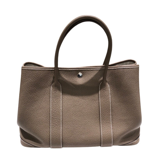 エルメス HERMES ガーデンパーティPM D刻 エトゥープ　シルバー金具 ネゴンダ レディース ハンドバッグ