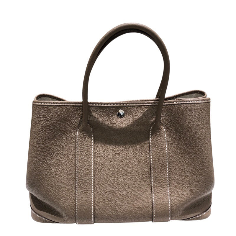エルメス HERMES ガーデンパーティPM D刻 エトゥープ　シルバー金具 ネゴンダ レディース ハンドバッグ