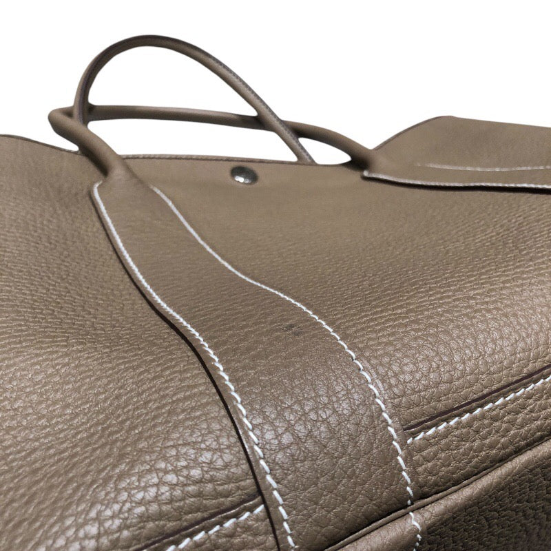 エルメス HERMES ガーデンパーティPM D刻 エトゥープ　シルバー金具 ネゴンダ レディース ハンドバッグ