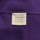 エルメス HERMES ハーフジップニットセーター パープル カシミヤ レディース セーター