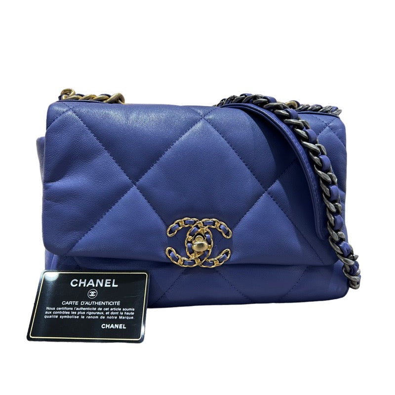 シャネル CHANEL CHANEL19 フラップバッグ AS1160 パープル/GD金具/SV ...