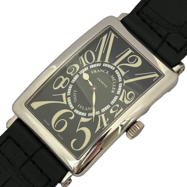 フランク・ミュラー FRANCK MULLER ロングアイランド 1000SC ブラック Pt950/革ベルト（社外品） 自動巻き メンズ 腕時計