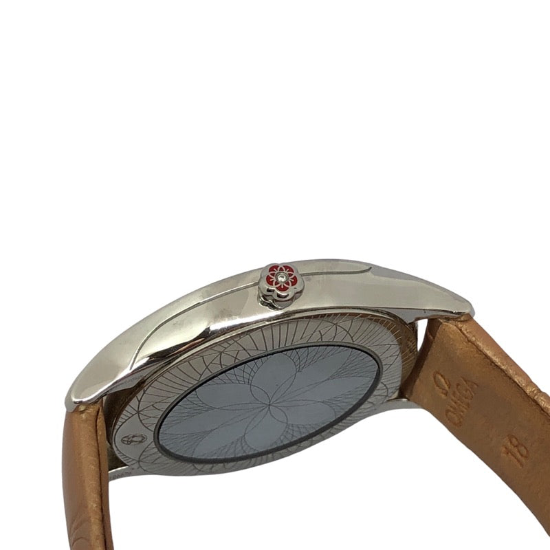 オメガ OMEGA デビル トレゾア ホワイトシェル 428.18.36.60.05.002 ホワイト SS/革ベルト クオーツ レディース 腕時計