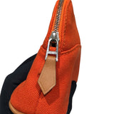 エルメス HERMES ボリードポーチ15 オレンジ トワル ユニセックス ポーチ