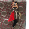 クリスチャン・ディオール Christian Dior レディディオール ミディアム グレー・カーキ・SV金具 ラム・パテント レディース ハンドバッグ