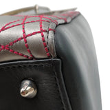 クリスチャン・ディオール Christian Dior レディディオール ミディアム グレー・カーキ・SV金具 ラム・パテント レディース ハンドバッグ