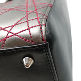 クリスチャン・ディオール Christian Dior レディディオール ミディアム グレー・カーキ・SV金具 ラム・パテント レディース ハンドバッグ