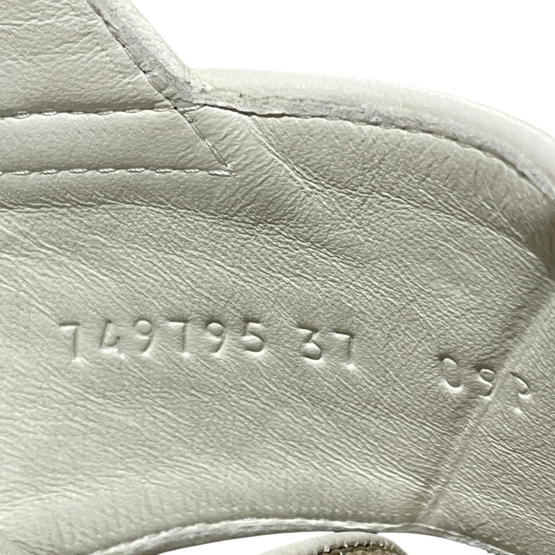 グッチ GUCCI GGキャンバスストラップ 749795 ベージュ キャンバス レディース サンダル