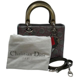 クリスチャン・ディオール Christian Dior レディディオール ミディアム グレー・カーキ・SV金具 ラム・パテント レディース ハンドバッグ