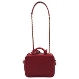 シャネル CHANEL CCフィリグリースモールヴァニティ A93342 レッド/GD キャビア レディース ショルダーバッグ