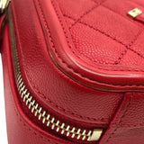 シャネル CHANEL CCフィリグリースモールヴァニティ A93342 レッド/GD キャビア レディース ショルダーバッグ